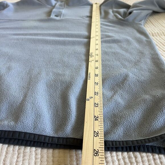 The North Face Fleece Pullover Sweater 1/4 Snap Button Mens Medium Gray Outdoor - Picture 9 of 12